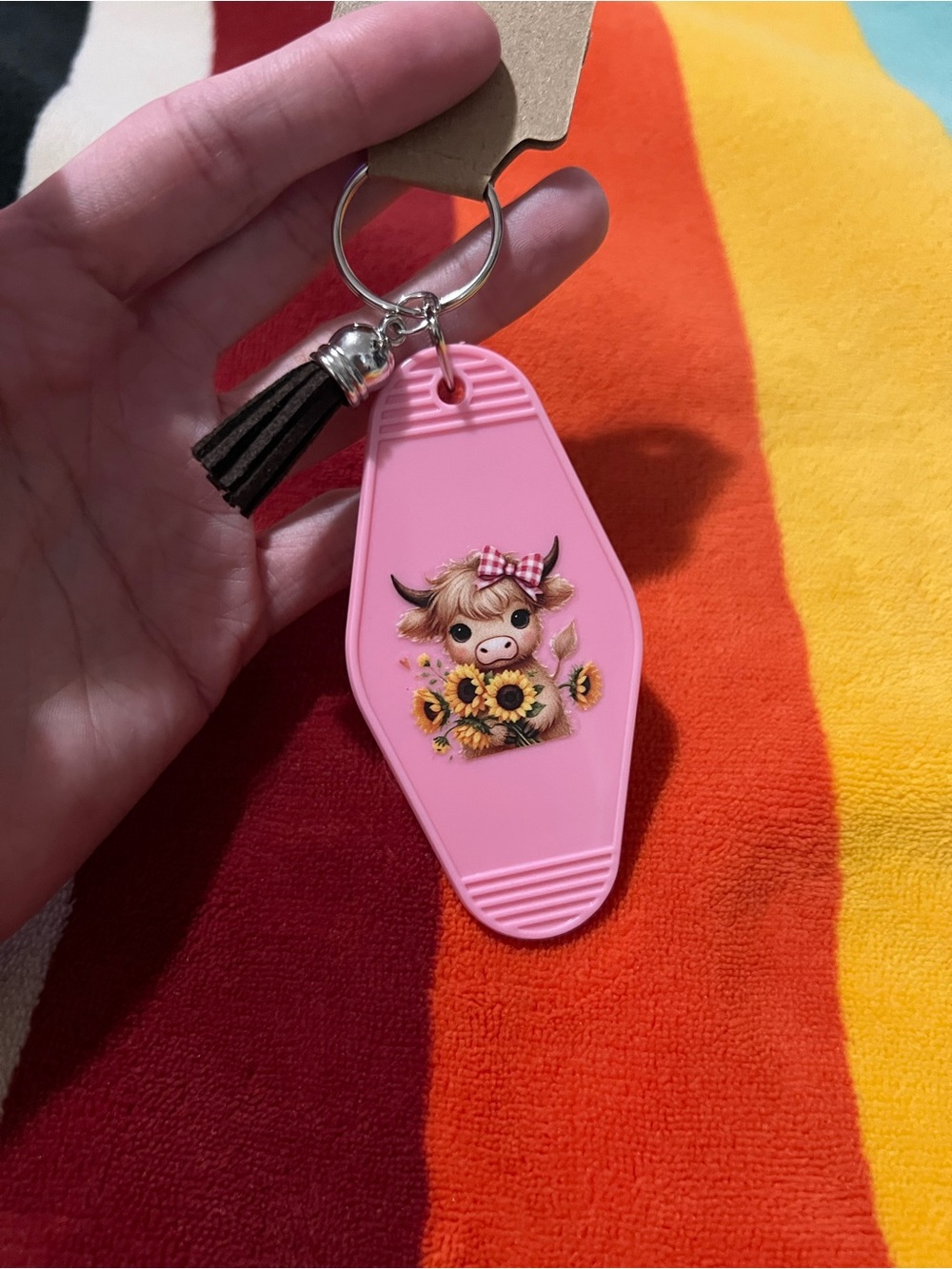 Highland Cow Keychain 🌻